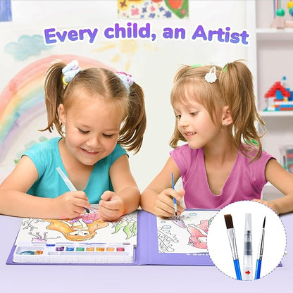 JoyCat Paint with Water Coloring Books for Toddlers, Watercolor Painting Sets for Kids Ages 3-5 4-8, Arts and Crafts Drawing Activities Toy Birthday Gift for Boys Girls (Underwater World)