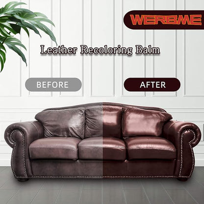 Leather Recoloring Balm & Color Restorer - 10 OZ Multipurpose Dye & Paint for Faded Leather Couches, Car Seats, Shoes | Fix Scratches on Clothing, Furniture & Accessories(Black Brown)