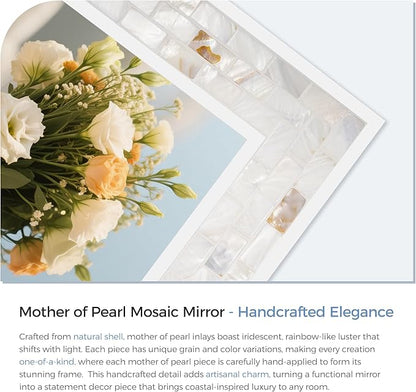 Tanmicoshomy 24 x 47 Inch White Rectangle Wall Mirror, Rectangular Mirrors