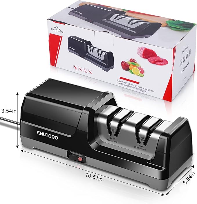 Enutogo Knife Sharpener, Professional 2-Stages Eleltric Knife Sharpeners