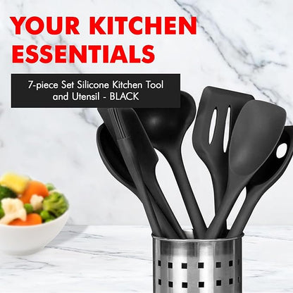 Chef Craft - Premium Silicone Kitchen Tools and Utensils Set, Non-Scratch