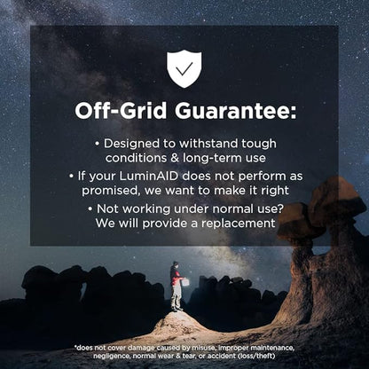 LuminAID Survivor Solar Lantern with Dual Phone Charger - Inflatable LED Lamp for Camping, Hiking and Travel - Emergency Light for Power Outages, Hurricane, Survival Kits