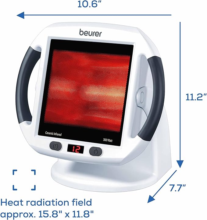Beurer IL50 Infrared Heat Lamp Heated Red Light Therapy Lamp