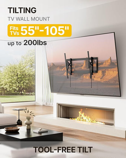 monTEK Heavy Duty Tilting TV Wall Mount