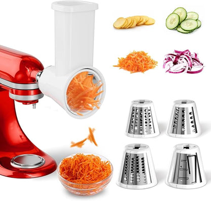 Slicer Shredder Attachment for KitchenAid Stand Mixer, Cheese Grater Attachment
