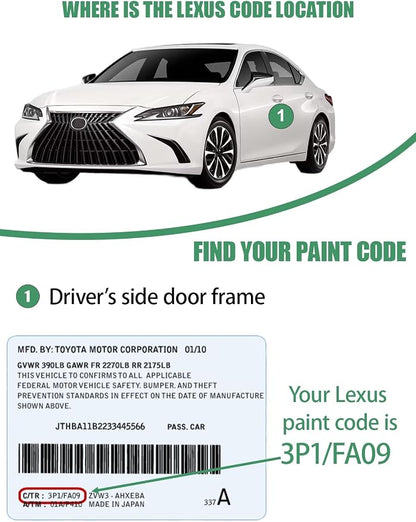 1J7 Atomic Silver Touch Up Paint for Lexus, Color Accurate Car Paint Scratch Repair Pen, Quick & Easy Fix Automotive Chips and Nicks