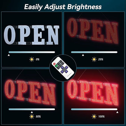 30" x 10" Large LED Open Signs