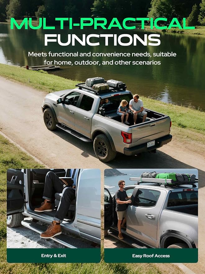 YHTAUTO 6 Inch Running Boards Side Steps Fit Ford F-250/F-350/F-450/F-550 Super Duty 1999-2016 (Extended Cab/Super Cab) Oval Straight Stainless Steel Polished Chrome, Truck Cab Side Step Rails
