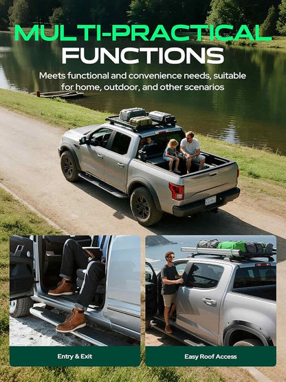 YHTAUTO 6 Inch Running Boards Side Steps Fit Ford F-250/F-350/F-450/F-550 Super Duty 1999-2016 (Extended Cab/Super Cab) Oval Straight Stainless Steel Polished Chrome, Truck Cab Side Step Rails