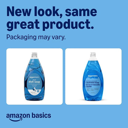 Amazon Basics Dish Soap, Fresh Scent, 30 fl oz, Pack of 8, Packaging May Vary