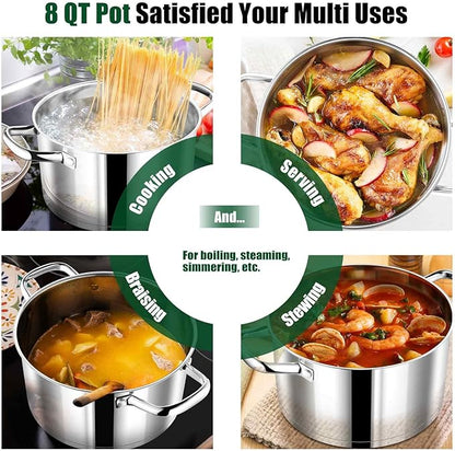 P&P CHEF 8 Quarts Cooking Stock Pot