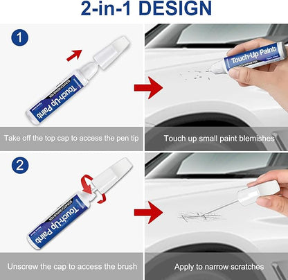 Wind Chill Pearl (089) Touchup Paint Compatible with Toyota, 2-in-1 Scratch Repair Pen Exact Color Match, Car Scratch Repair Pen