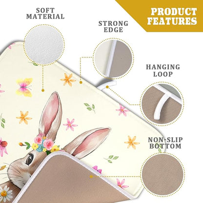 Easter Dish Drying Mat for Kitchen Counter Spring Easter Holiday Dish Drying