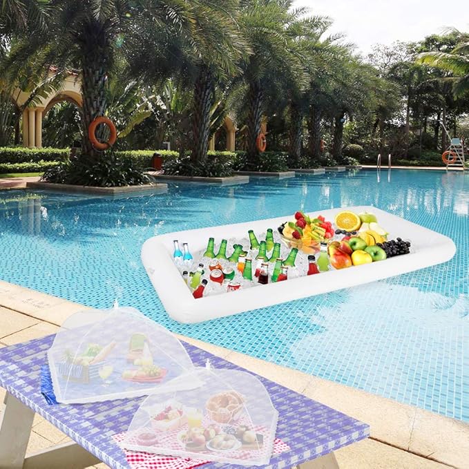 1PCS Inflatable Serving Bars and 3PCS Mesh Food Umbrella Covers Tent