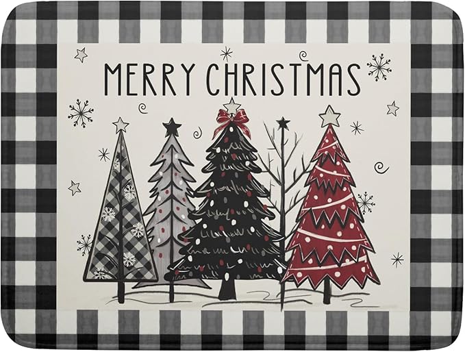 Merry Christmas Tree Dish Drying Mat