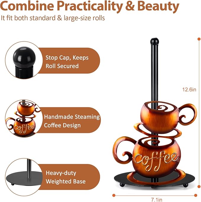Standing Paper Towel Roll Holder Countertop