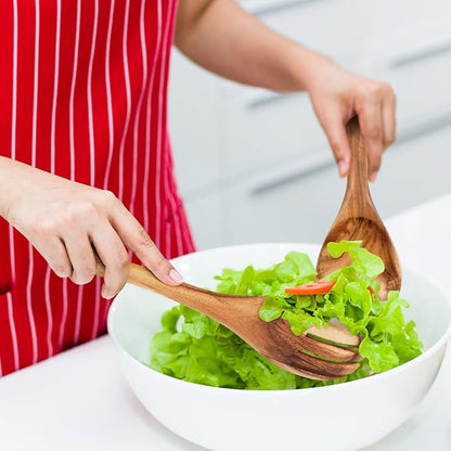 MYRAINBOW Salad Tongs, Wooden Spoons, Salad Tongs