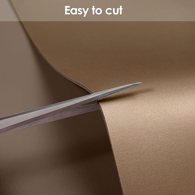 Leather Desk Mat,1.8mm Thick,16x72 Inch Desk Cover,Desk Protector Mat,Dresser Cover Top,Nail Table Mat,Dresser Cover,Quartz Countertop Protector(Mud Color+Champagne Gold,16x72)