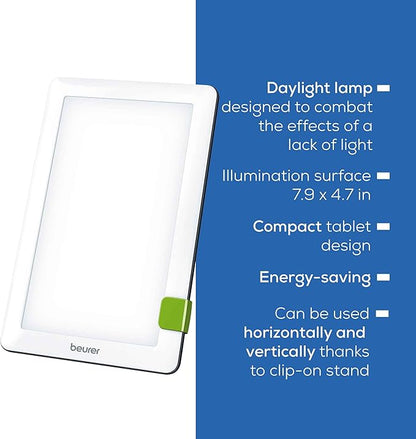 Beurer TL30 Portable Daylight Lamp- UV-Free 10, 000 Lux LED Bright White Light