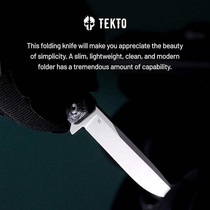 F2 Bravo Folding Knife Pocket - D2 Steel Blade, Ceramic Ball Bearings - EDC - Snap, Swift Flip - Camping, Backpacking - 2.4oz (68g), Forged Carbon Handle, Silver Titanium Accents