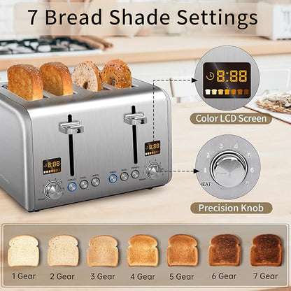 SEEDEEM 4 Slice Stainless Toaster