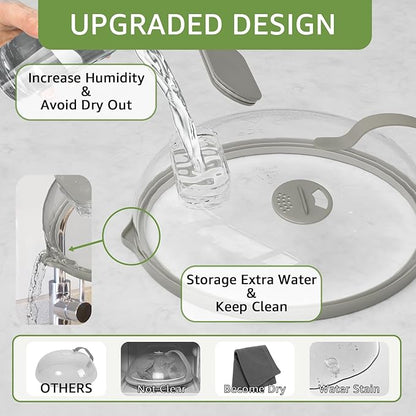 Microwave Splatter Cover with Water Steamer