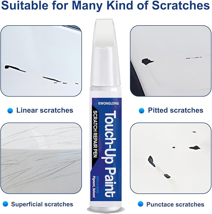 for Chevy Summit White (GAZ/WA8624) Car Touch-Up Paint, Compatible with Chevrolet-GMC Car Paint Scratch Repair Kit, Quick & Easy Solution to Repair