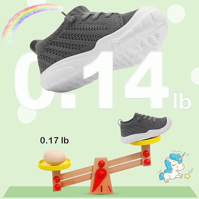 JIASUQI Toddler Shoes for Boys Girls Slip on Sneakers Wide Toe Walking Shoes Toddler Sock Shoes