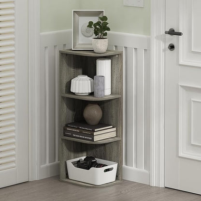 Furinno PASIR Book Shelf, 3-Tier Corner Bookshelf