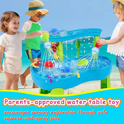 3Pack Bath Toys for Toddlers 1-3 - Sensory Squeezing Water Bathtub Toys for Kids | Bath Tub & Pool Floating Toys for Babies | Textured Sensory Bath Toys Gifts for Baby Boys & Girls Ages 1+