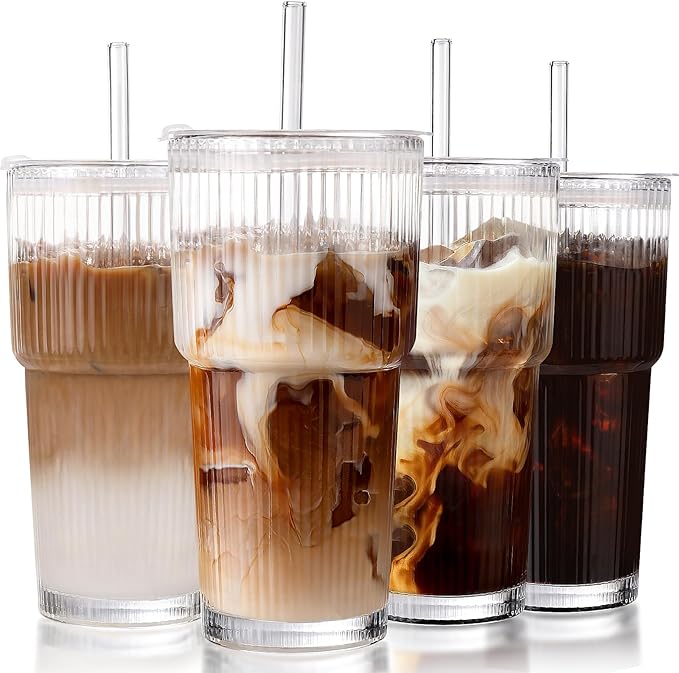 Iced Coffee Cups with Lids: Coffee Bar Accessories