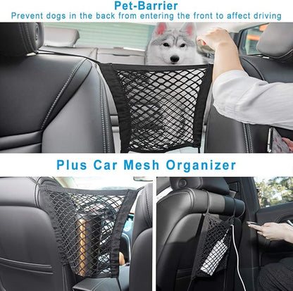 Bark Lover Dog Car Seat Cover for Back Seat Waterproof Backseat Protector, Nonslip Rear Seat Cover for Kids,Universal Size Fits Cars Trucks SUVs (Beige)