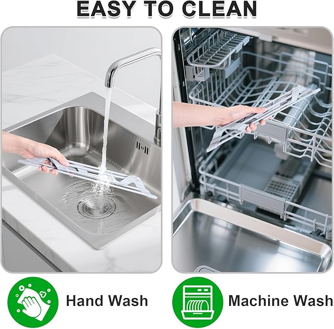 HANZENMA Triangular Sink Rack, Foldable Sink Drying mat, Heat-Resistant
