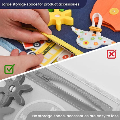 Busy Book for Toddlers 1-3, Montessori Toys Busy Board for 1 2 3 4 Year Old Boy Girl Birthday Gift Educational Learning Quiet Activity Book Airplane Car Travel Toys for Tollders Kids 1-3
