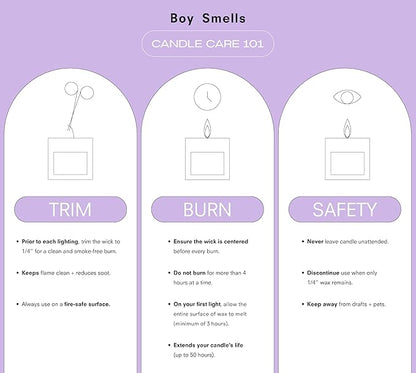 Boy Smells Citrush Candle – Bright Citrus Aroma – Warm Musk Finish – Pomelo Oil – Clean Burning Scented Candle – Long-Lasting Fragrance Throw – Vegan Soy Wax Blend – 9oz Glass Jar