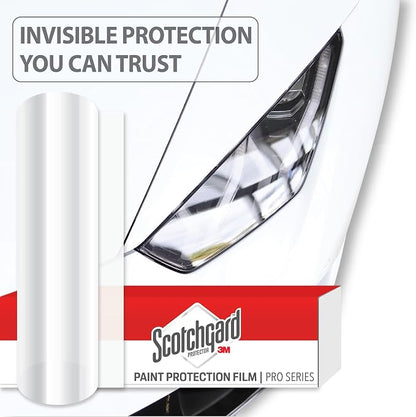 3M Clear Paint Protection Film, 8 mil PPF Vinyl Wrap with Self-Healing Technology, UV Protection, Non-Yellowing, Scratch Resistant, Glossy Finish (6 x 12in)