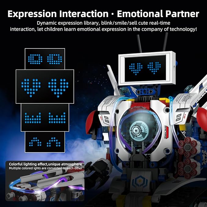 Building 5 in 1 Robot Toys for 8-12 Year Old Boys Girls, Remote & APP DIY Educational Toy Science Kits for Kids, Technic Coding Robotic Toys, Birthday Gift for 8 9 10 11 12 Years Kids (603pcs)