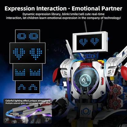 Building 5 in 1 Robot Toys for 8-12 Year Old Boys Girls, Remote & APP DIY Educational Toy Science Kits for Kids, Technic Coding Robotic Toys, Birthday Gift for 8 9 10 11 12 Years Kids (603pcs)