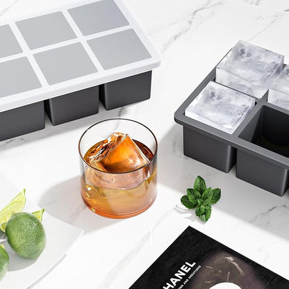 Large Ice Cube Tray for Whiskey: FDDBI Big Square Ice Cube Maker for Cocktail