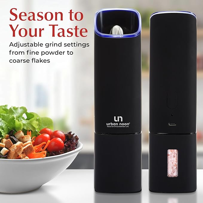 Automatic Salt and Pepper Grinder Set