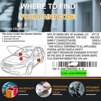 Car Touch Up Paint for Honda(B-593M Aegean/Diffused Sky Blue Metallic), Color Accurate Car Scratch Repair Remover Pen,Auto Paint Quick and Easy to fix Vehicle Chips and Nicks Scuff