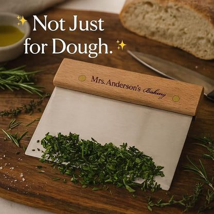 Mrs. Anderson's Baking Pastry Dough Scraper, 6 Inch, Stainless Steel And Wood