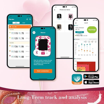 Meraw Blood Pressure Monitor Home Use, Blood Pressure Cuff Digital Arm