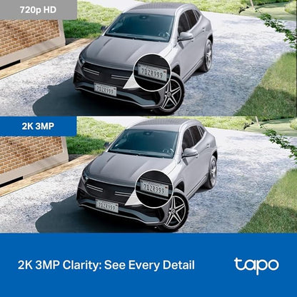 Tapo 2K Indoor/Outdoor Pan/Tilt Wired Security Camera