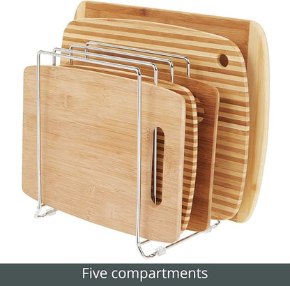 mDesign 5 Slot Pot and Pan Rack — Metal Wire Rack