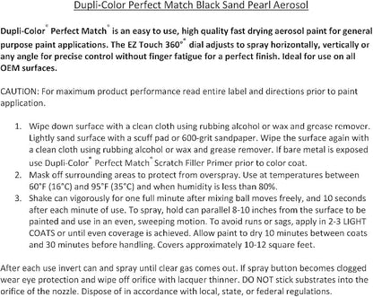 Dupli-Color EBTY16227 Perfect Match Automotive Spray Paint – Toyota Black Sand Pearl, 209 – 8 oz. Aerosol Can