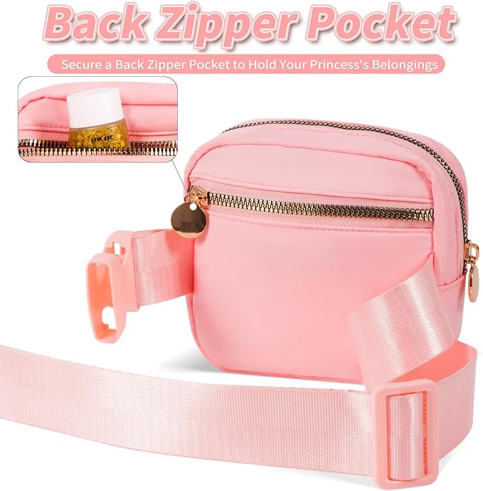 Birthday Gifts for 2 3 4 5 6 7 8 9 10 11 Year Old Girls - Mini Fanny Pack Cute Crossbody Bag Belt Bag Trendy Stuff,Graduation Gifts for Girls Teens Kids Daughter Sister Her - Peach,B