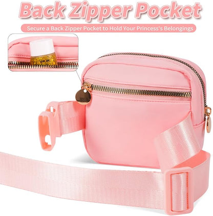 Birthday Gifts for 2 3 4 5 6 7 8 9 10 11 Year Old Girls - Mini Fanny Pack Cute Crossbody Bag Belt Bag Trendy Stuff,Graduation Gifts for Girls Teens Kids Daughter Sister Her - Peach,B