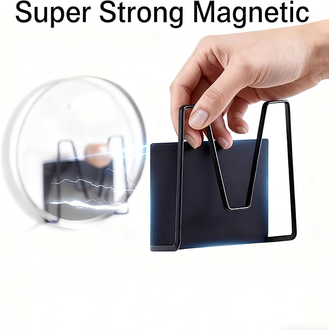 Magnetic Pot Lid Holder for Refrigerator, 2 Pack Strong Magnetic Pot Lid
