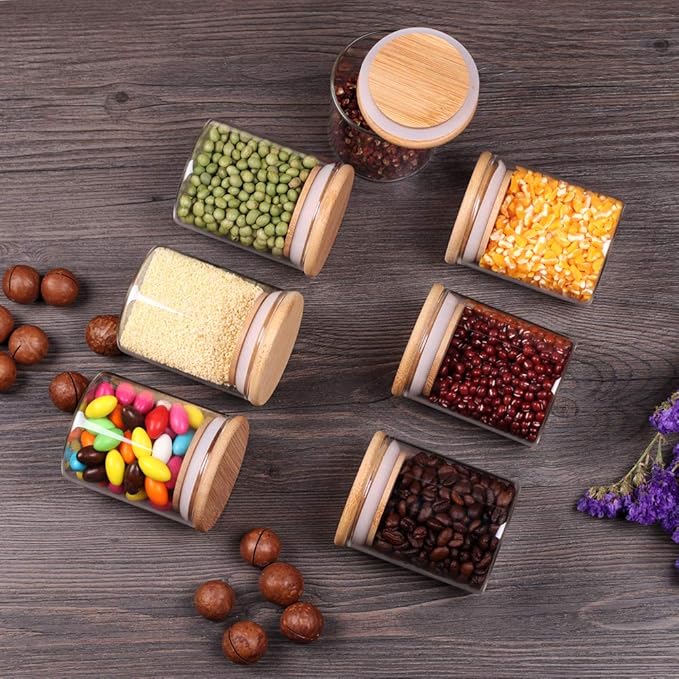 Tzerotone Glass Jars Set, Upgrade Spice Jars